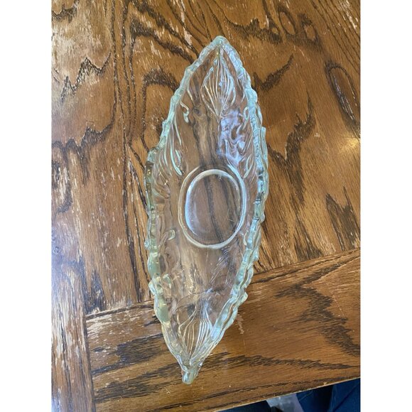 Vintage 1950s Jeannette Clear Glass Gondola Oblong 15" Centerpiece Bowl - Picture 3 of 8